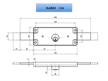 CERRADURA ILARGI PERSIANA 11A (154X60MM)