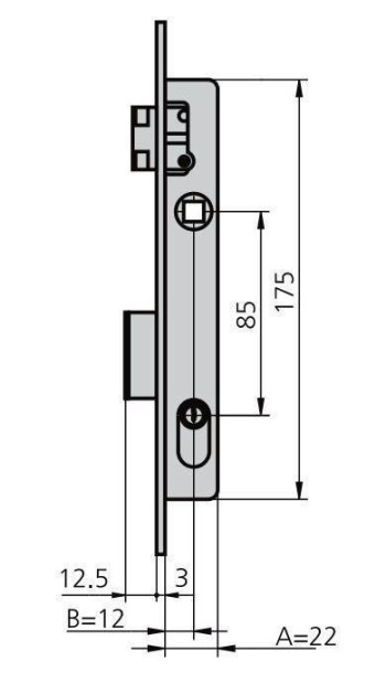 CERRADURA DORCAS C9111 CILINDRO PERA