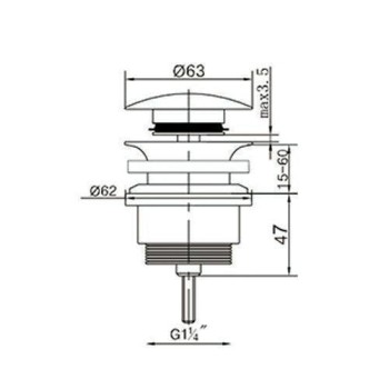 VALVULA CLIC-CLAC MIRTAK DESAGÜE 1"-1/4"