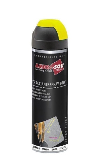 MARCADOR OBRA SPRAY 500ML. AMARILLO FLUOR