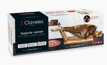 JAMONERO 3CLAVELES PLEGABLE MADERA GIRATORIO 56X20CMS.