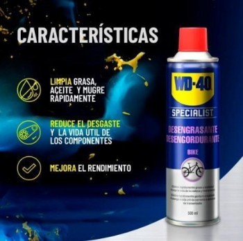 DESENGRASANTE WD40 BIKE CADENAS 500ML.