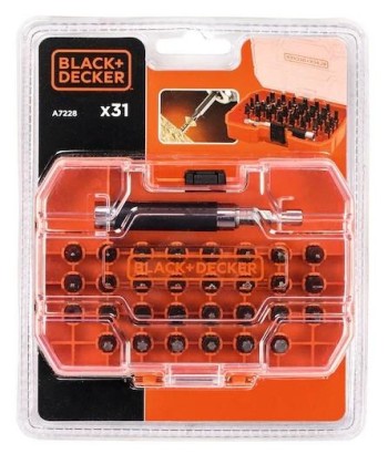 PUNTAS ATORNILLAR BLACK & DECKER (JUEGO 31PZS.)