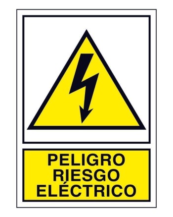 CARTEL (DIN-A4) PELIGRO RIESGO ELECTRICO A-224.