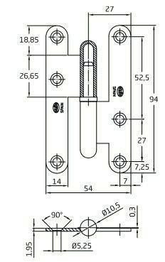 PERNIO AMIG ACERO INOXIDABLE MATE 405-9,5