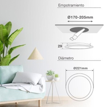 LED DOWN GSC CIRCULAR EMPOTRAR 18W 4200K BLANCO