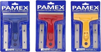 RASCAVIDRIOS CON 3 RECAMBIOS PAMEX 14CMS.