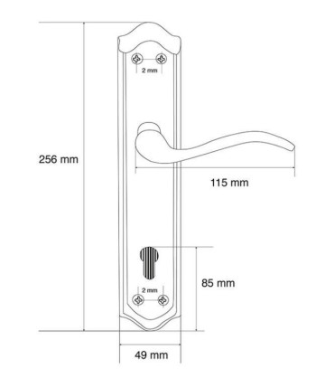 CERRADURA YALE Nº601/60 MM. 35MM HN.