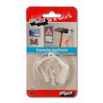 SOPORTE BRINOX MULTIUSOS 3 CLAVOS B50650H BLISTER 5 UNID.