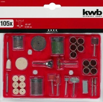 KIT HERRAMIENTAS MINIATURAS PARA TALADRO (105 PZAS.) KWB