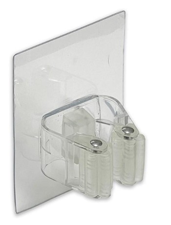 COLGADOR 1 ESCOBA BRINOX ADHESIVO TRANSPARENTE B/1UD.