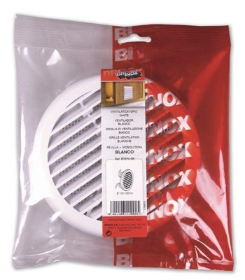 REJILLA VENTILACION B72700B CIRCULAR C/MOSQUITERA 100-130MM. BRINOX