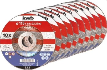 DISCO KWB CORTE METAL 115X3'0MM. (P/10 UDS.)