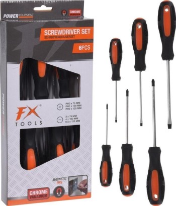 DESTORNILLADOR FXTOOLS PH+B/PLANA (6PZS.)