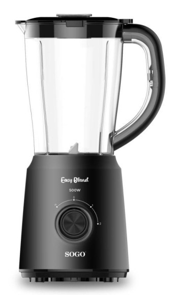 BATIDORA DE VASO SOGO NEGRA 500W. 1'5LTS.