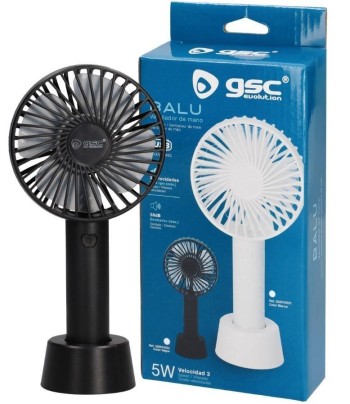 MINI VENTILADOR GSC DE MANO USB RECARGABLE NEGRO