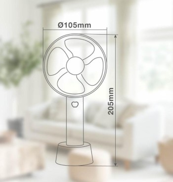 MINI VENTILADOR GSC DE MANO USB RECARGABLE BLANCO