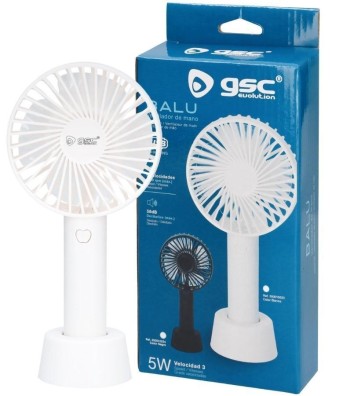 MINI VENTILADOR GSC DE MANO USB RECARGABLE BLANCO