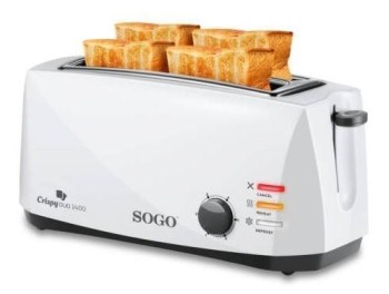 TOSTADORA SOGO 4 REBANADAS 1400 W.