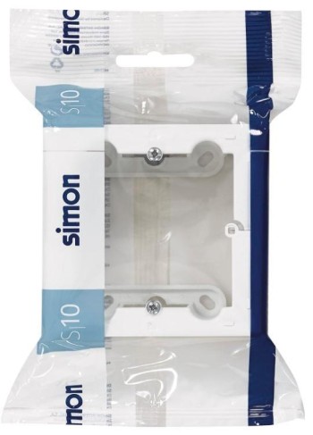 CAJA DE SUPERFICIE SIMON 10 BLANCO 8'4X8'4X4 CMS.