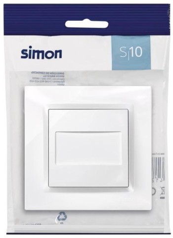 TAPA CIEGA SIMON 10 BLANCO 8'4X8'4X4'5 CMS.