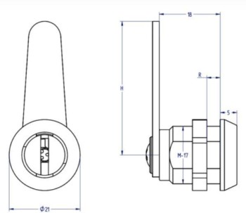 CERRADURA BUZON AGA R-130 RECTA