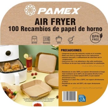 BANDEJAS DESECHABLES PAMEX FREIDORA AIRE 20X20CMS. (B/100UDS.)