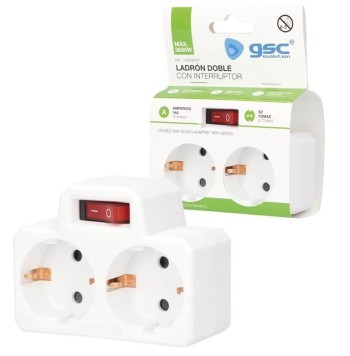 ALIMENTADOR GSC 2 ENCHUFES CON INTERRUPTOR