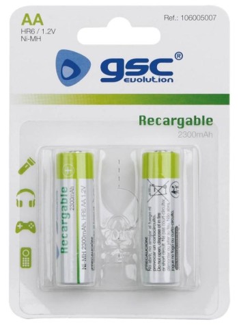 PILA GSC RECARGABLE AA (BL.2UDS.)