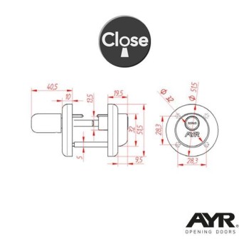 CONDENA SISTEMA CLOSE AYR NIQUEL SATINADO