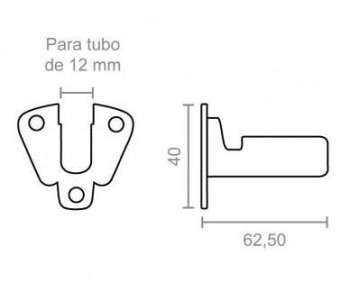 SOPORTE LATERAL 12MM. N 7 STA20 ZINCADO MICEL