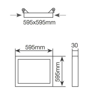 LED PANEL GSC EMPOTRAR 40W. 59'5X59'5CMS.6000K BLANCO