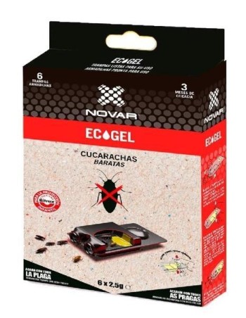 TRAMPA CEBO NOVAR ECOGEL CUCARACHAS (6 UDS.)