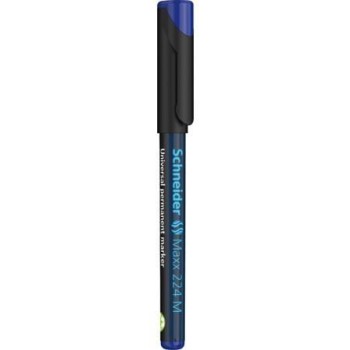 MARCADOR PERMANENTE SCHNEIDER PUNTA FINA AZUL 1MM.