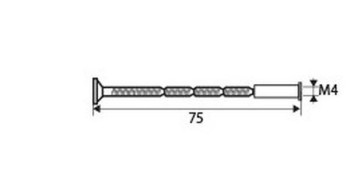 TORNILLO PASANTE MULTICORTE MICEL NIQUEL M4 X 75MM.