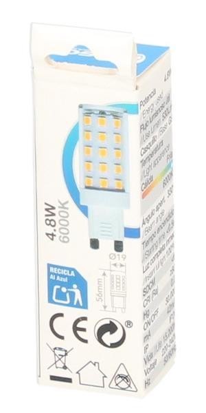 LED GSC G9 4'8W 6000K 530 LUMENES (330º).