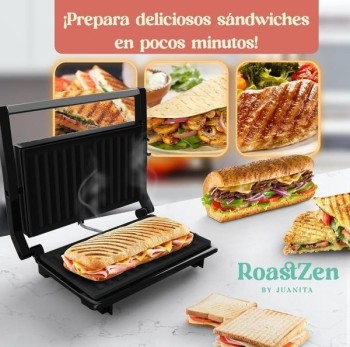 PLANCHA GRILL SANDWICHERA JUANITA 2 REB. 750W.