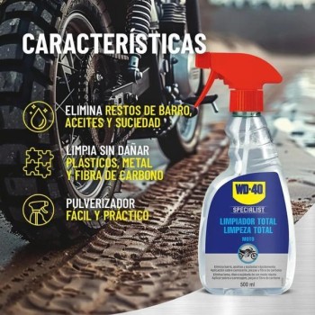 LIMPIADOR WD40 SPECIALIST MOTO TOTAL 500 ML.