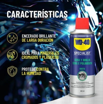 BRILLO CERA WD40 SPECIALIST MOTO 400 ML.