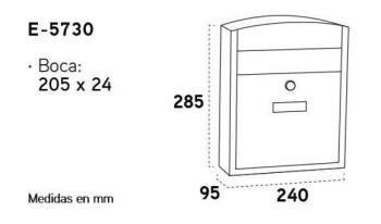 BUZON EXTERIOR ARREGUI COMPACT 204X24MM. BLANCO