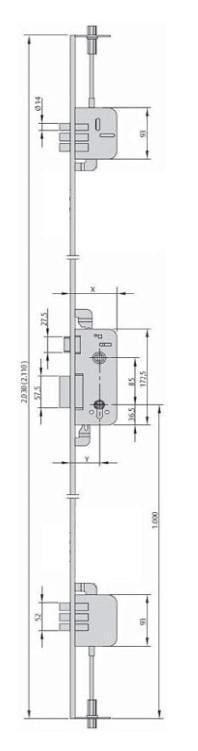 CERRADURA YALE Nº8920-80 CENTRAL