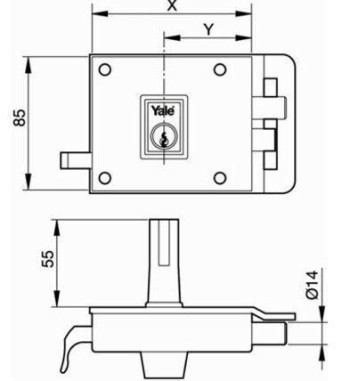 CERRADURA YALE Nº  6-10 NIQUEL