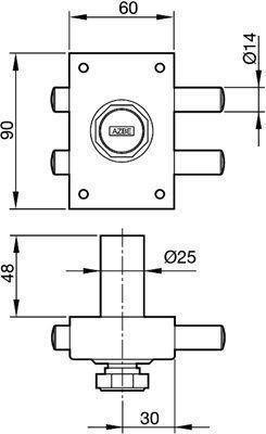 CERRADURA YALE 16HP (POMO/CILINDRO PERA)