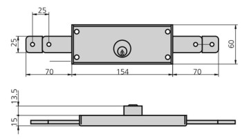 CERRADURA YALE Nº 56BP 60MM