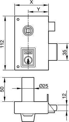 CERRADURA YALE Nº 56BP 60MM