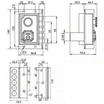 CERRADURA YALE Nº 56BPR 70MM