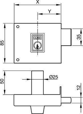 CERRADURA YALE Nº124HP 100MM