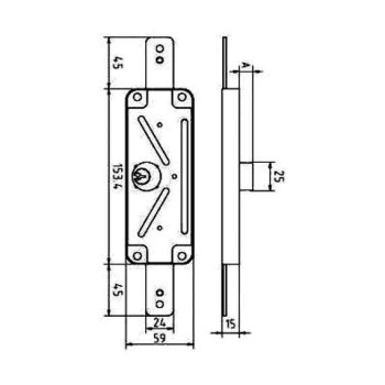 CERRADURA YALE Nº601/70 MM. 45MM HL.