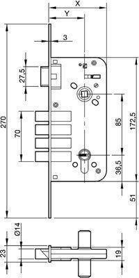 CERRADURA YALE Nº8912-80 FL Y70