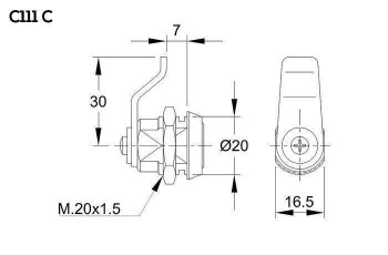 CERRADURA BUZON IFAM C-111 CURVA